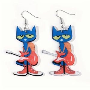 Pete the Cat Lightweight Dangle Earrings - Perfect for Teachers & Librarians!